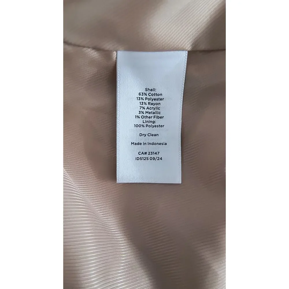 Talbots Plus 14W Red Tweed Metallic Blazer Old Money Preppy Fringe Jacket - Picture 11 of 15